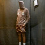 Eric Emanuel x BAPE Miami Basic Short Brown/Yellow - Image 2