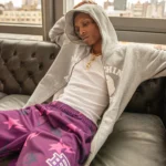 Eric Emanuel x BAPE Miami Basic Short Purple/Pink/Black - Image 2